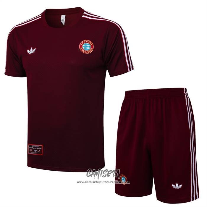Chandal del Bayern Munich 2025-2026 Manga Corta Rojo - Pantalon Corto